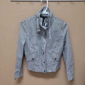 NWT White House Black Market Black and White Gingham Jacket 🖤🤍